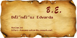 Bánász Edvarda névjegykártya